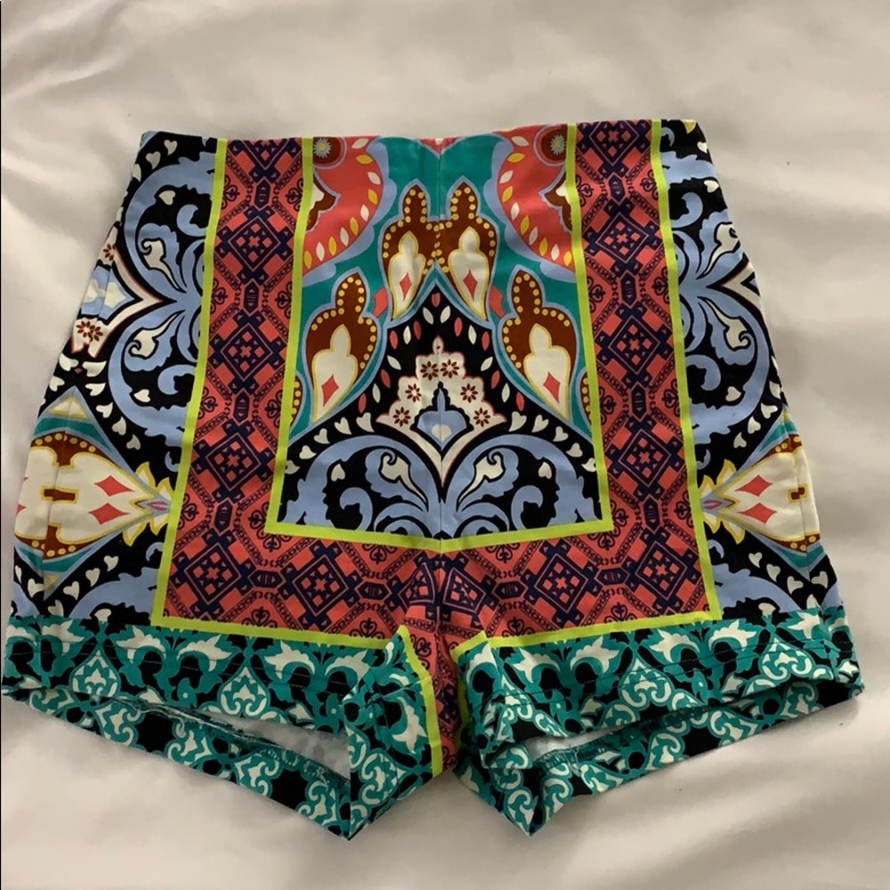 Flying tomatoes multicolor high waisted shorts